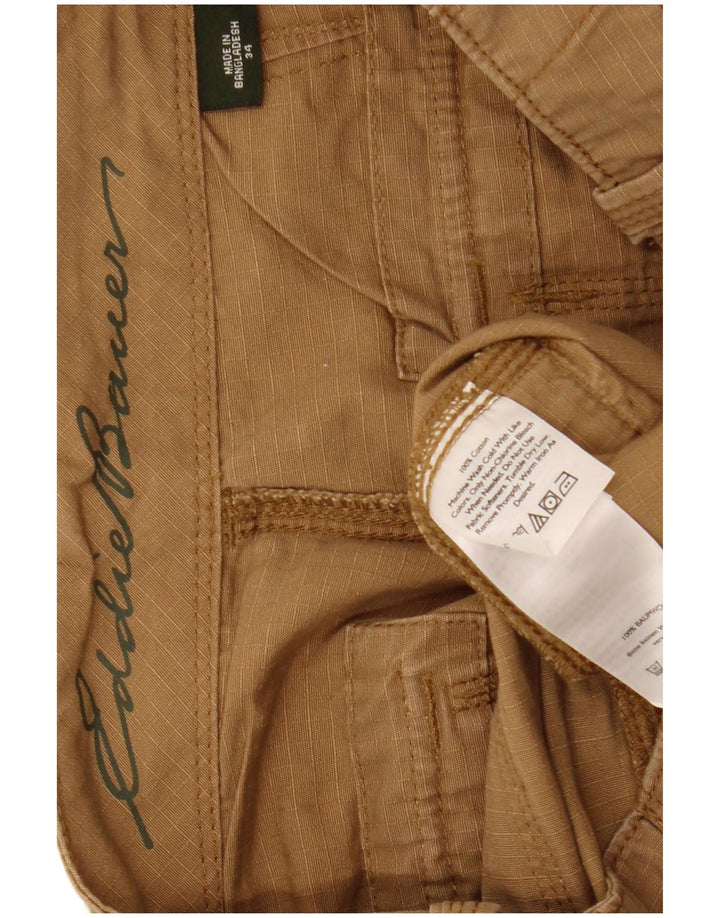 EDDIE BAUER Herren Chinoshorts W34 Large Beige Baumwolle