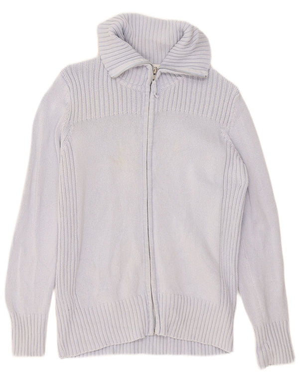 Marks & Spencer Damen-Cardigan-Pullover UK 16 Große blaue Baumwolle