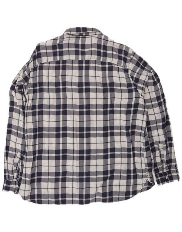 TIMBERLAND Herren-Hemd mit normaler Passform, 2XL, marineblau, kariert, Baumwolle