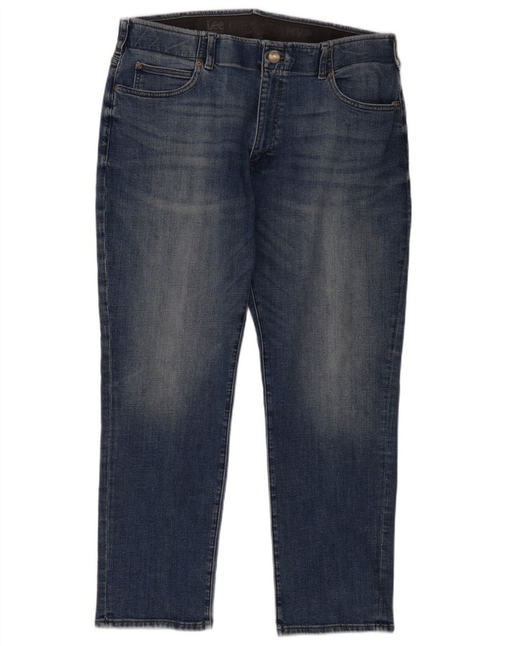 Lee Herren Straight Jeans W38 L30 Blaue Baumwolle