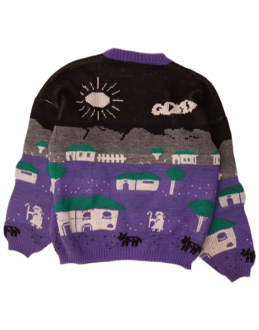 ALTA MODA Damen-Pullover mit Rundhalsausschnitt, UK 16, Größe L, Lila, Farbblock