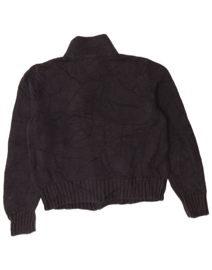 Michael Kors Mädchen-Cardigan-Pullover, 12–13 Jahre, XL, schwarzer Rayon