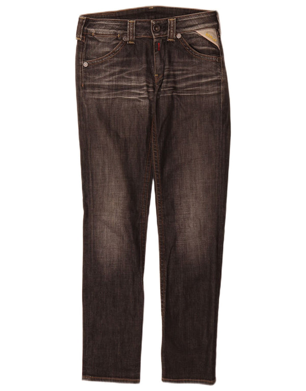 Replay Damen Slim Jeans W26 L30 Graue Baumwolle