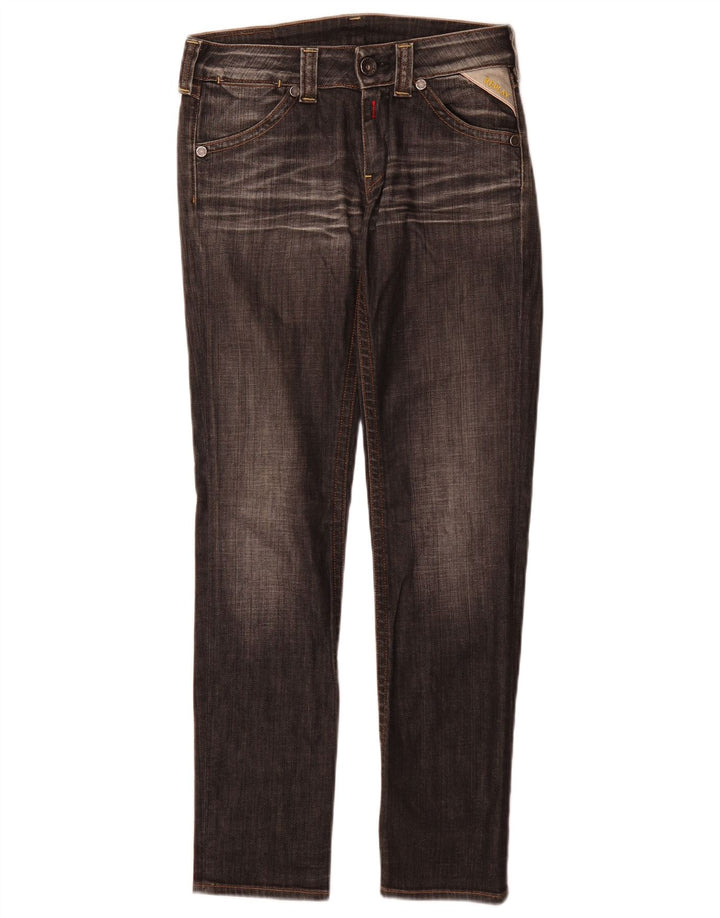 Replay Damen Slim Jeans W26 L30 Graue Baumwolle