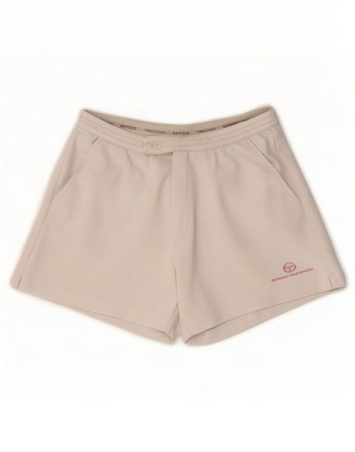 Sergio Tacchini Damen Freizeitshorts Medium W30 Weiß Polyester