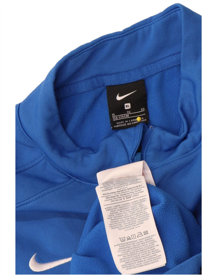 Nike Jungen Grafik-Pullover-Trainingsoberteil mit Reißverschluss, 13–14 Jahre, XL, Blau