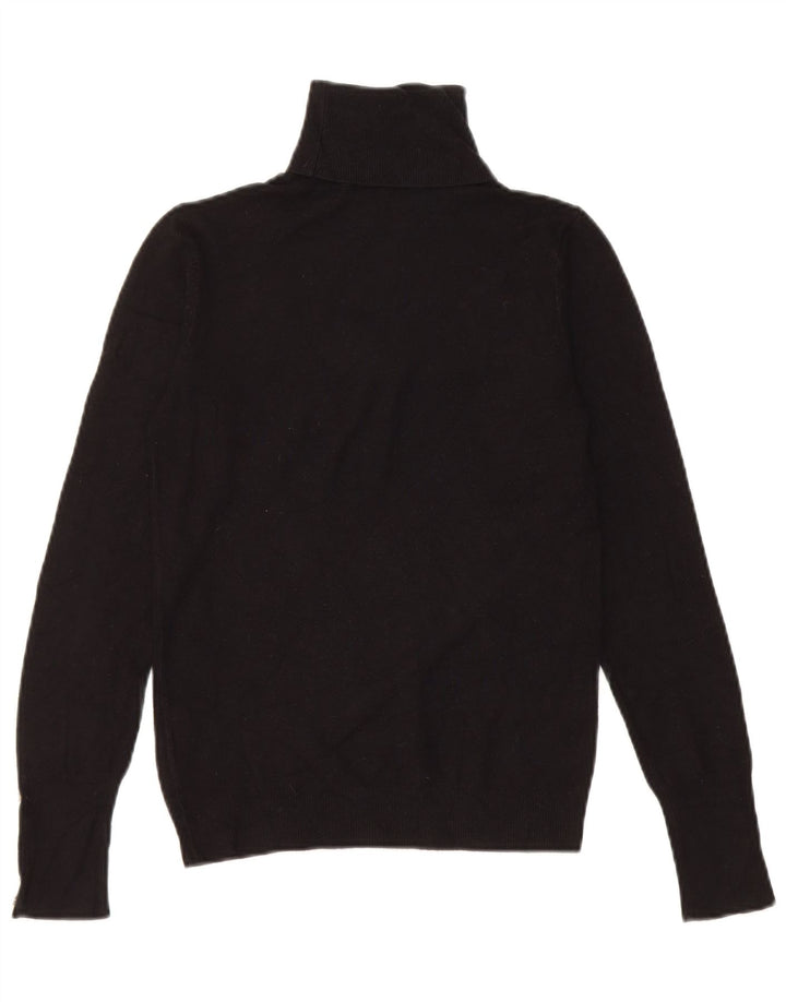Zara Damen-Pullover mit Rollkragen, Gr. 8, Größe S, schwarze Viskose