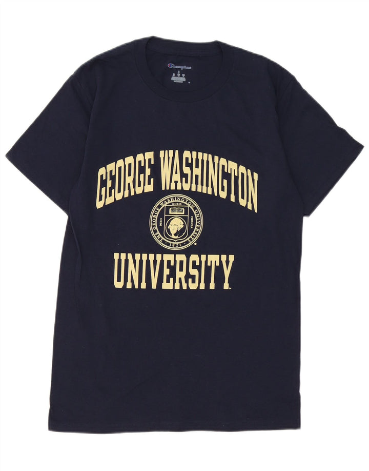 Champion Herren-T-Shirt mit George Washington-Grafik, Größe S, Marineblau, Baumwolle
