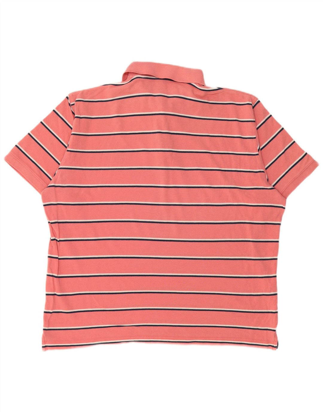 Gant Herren-Poloshirt, groß, rosa gestreift, Baumwolle