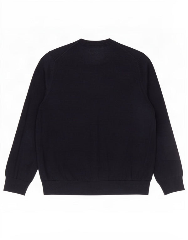 Marks & Spencer Mens Crew Neck Jumper Sweater XL Navy Blue Cotton