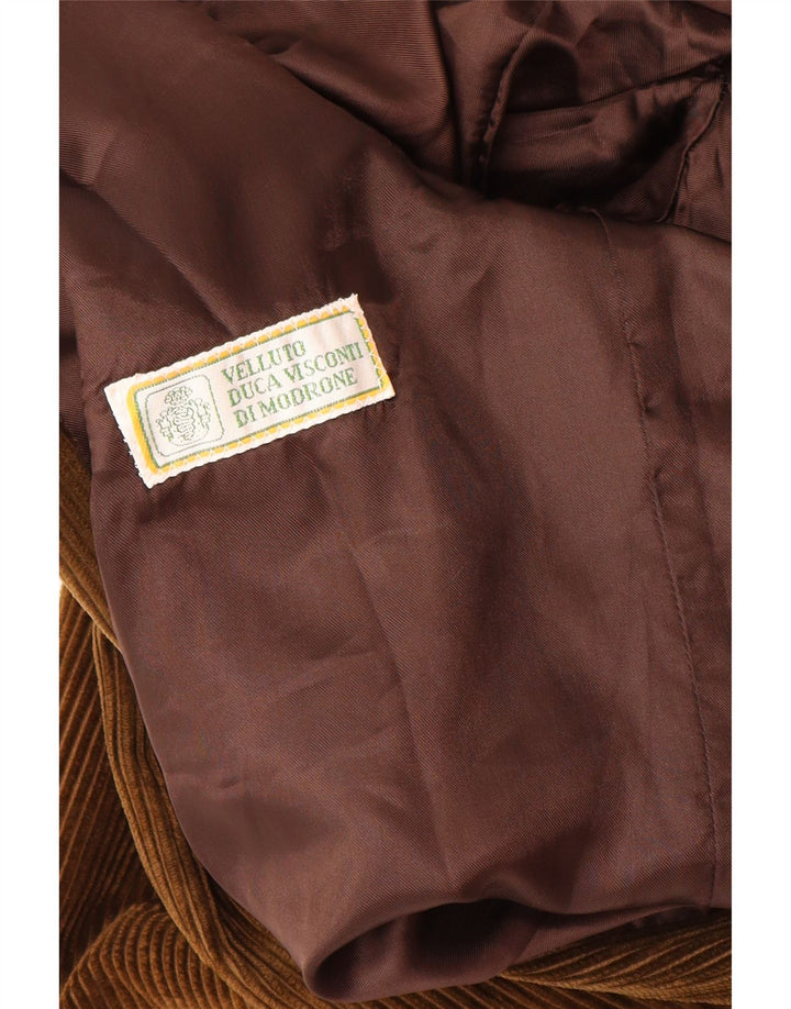 Velluto Duca Visconti Damen 2-Knopf-Cord-Blazerjacke IT 48 XL Khaki