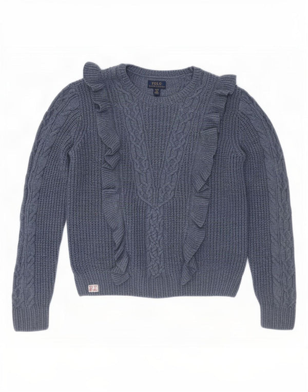Polo Ralph Lauren Mädchen-Pullover mit U-Boot-Ausschnitt, 15–16 Jahre, XL, Blau