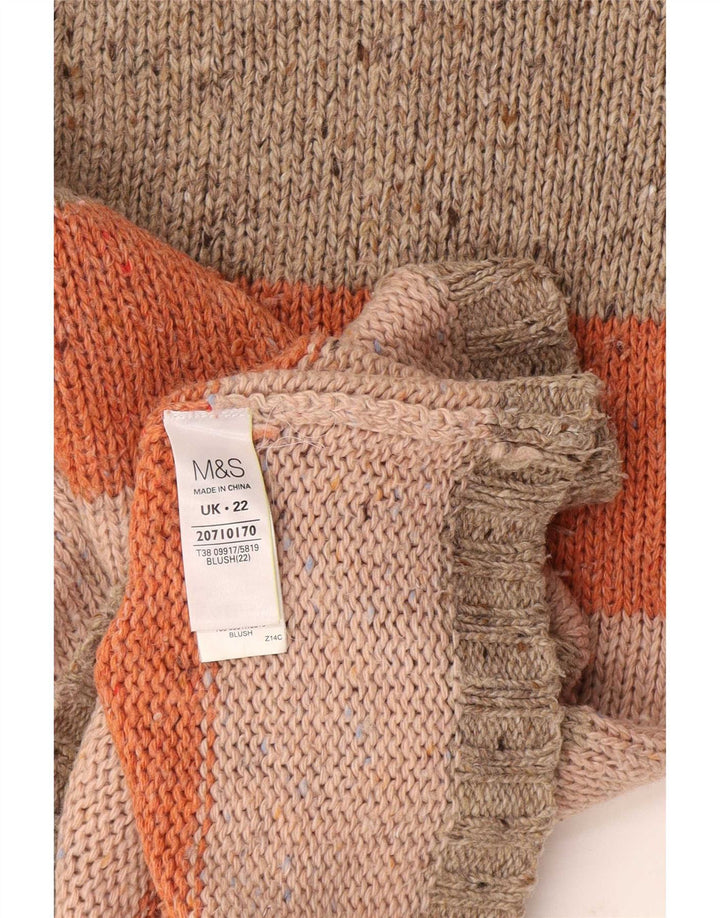 Marks & Spencer Damen-Pullover mit U-Boot-Ausschnitt, UK 22 3XL, mehrfarbig