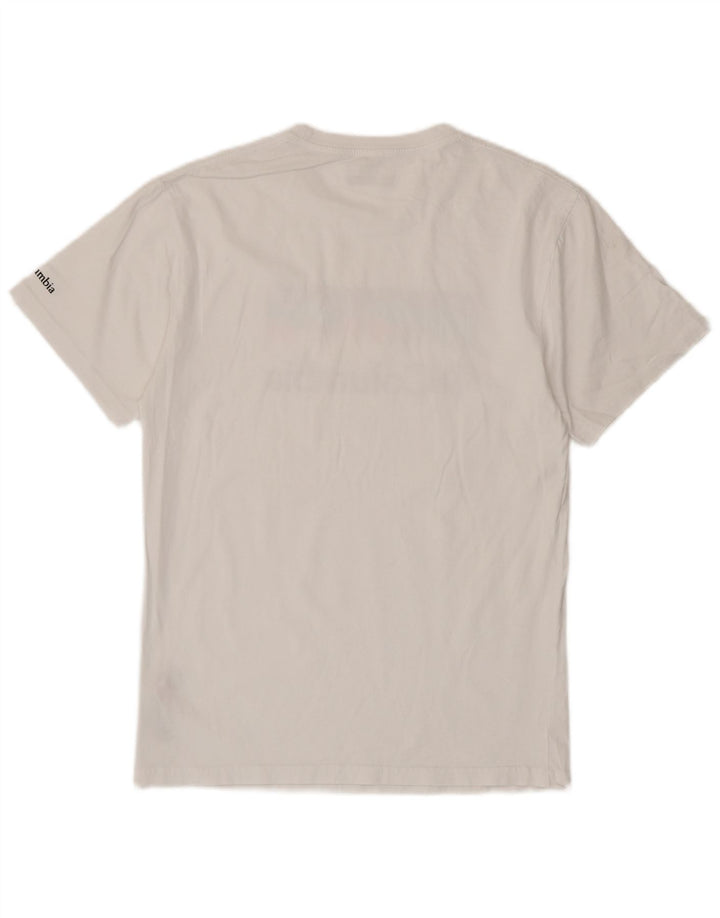 Columbia Herren-T-Shirt mit Grafik, Größe S, weiße Baumwolle