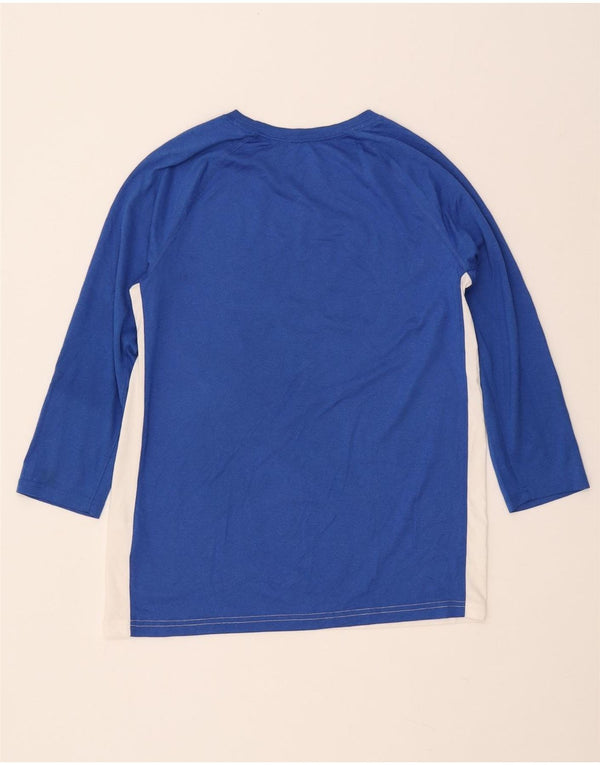 NIKE Damen Dri Fit Graphic Top 3/4 Ärmel UK 18 XL Weiß Farbblock