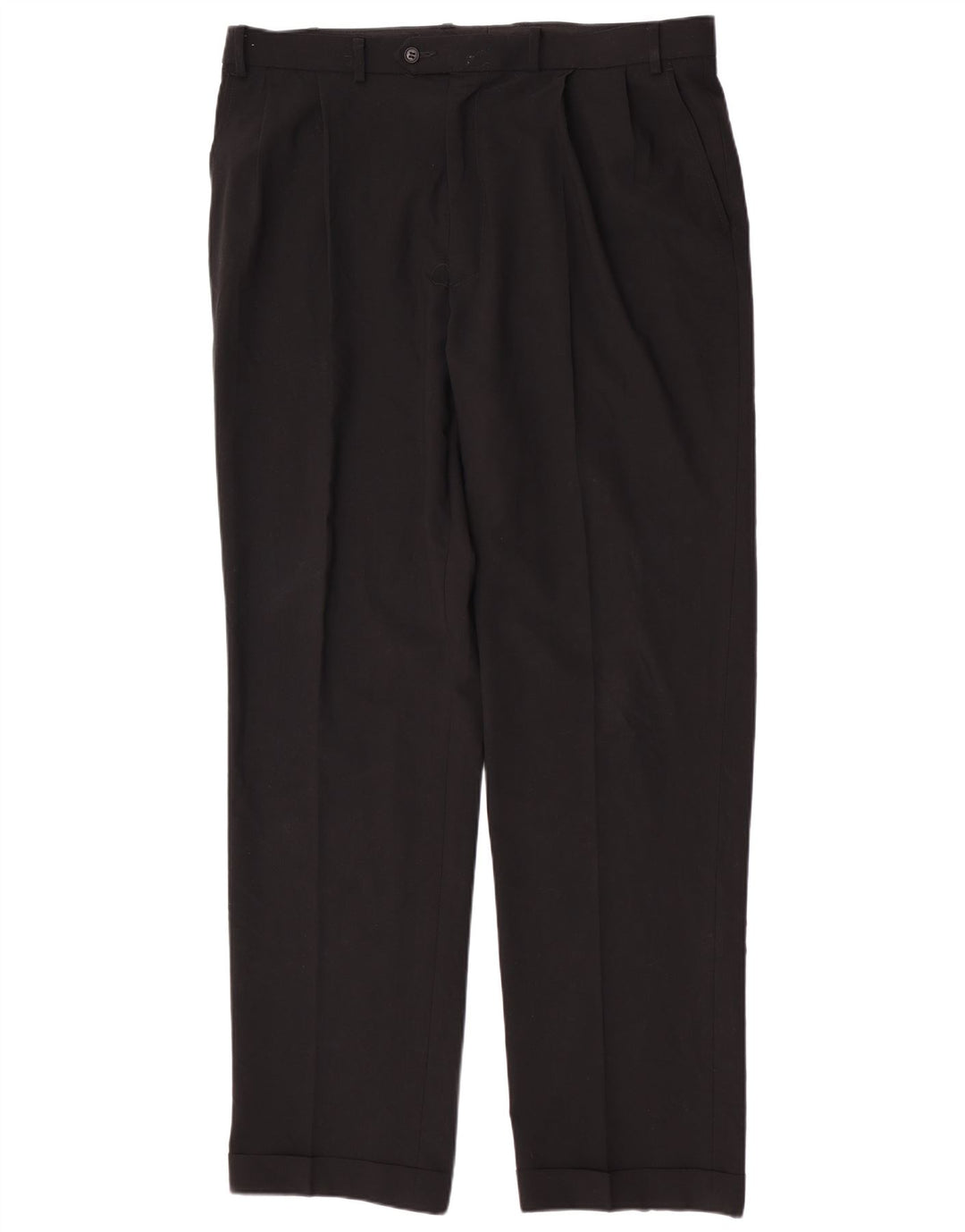 Marks & Spencer Herren-Anzughose, normal, W38, L33, Schwarz, Polyester