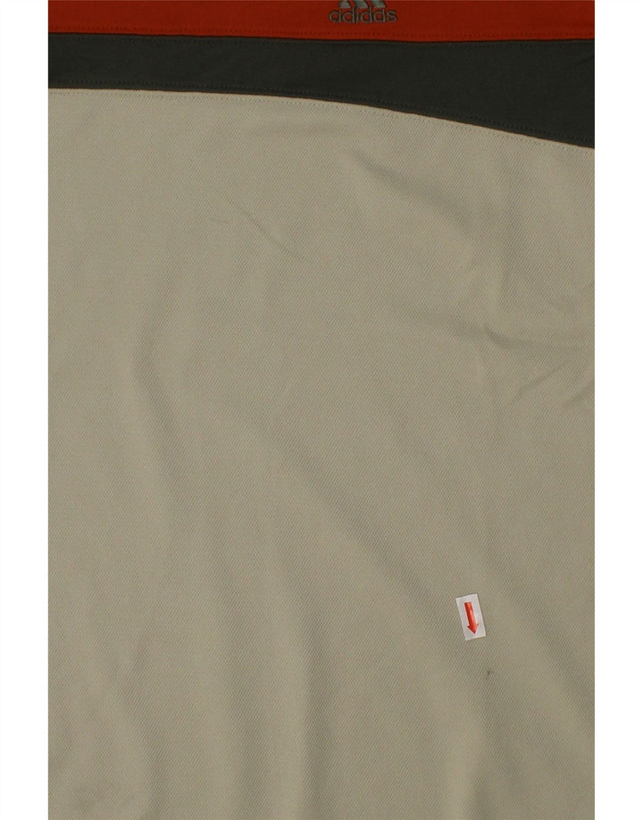 ADIDAS Boys T-Shirt Top 15-16 Years Khaki Polyester Vintage Adidas and Second-Hand Adidas from Messina Hembry 