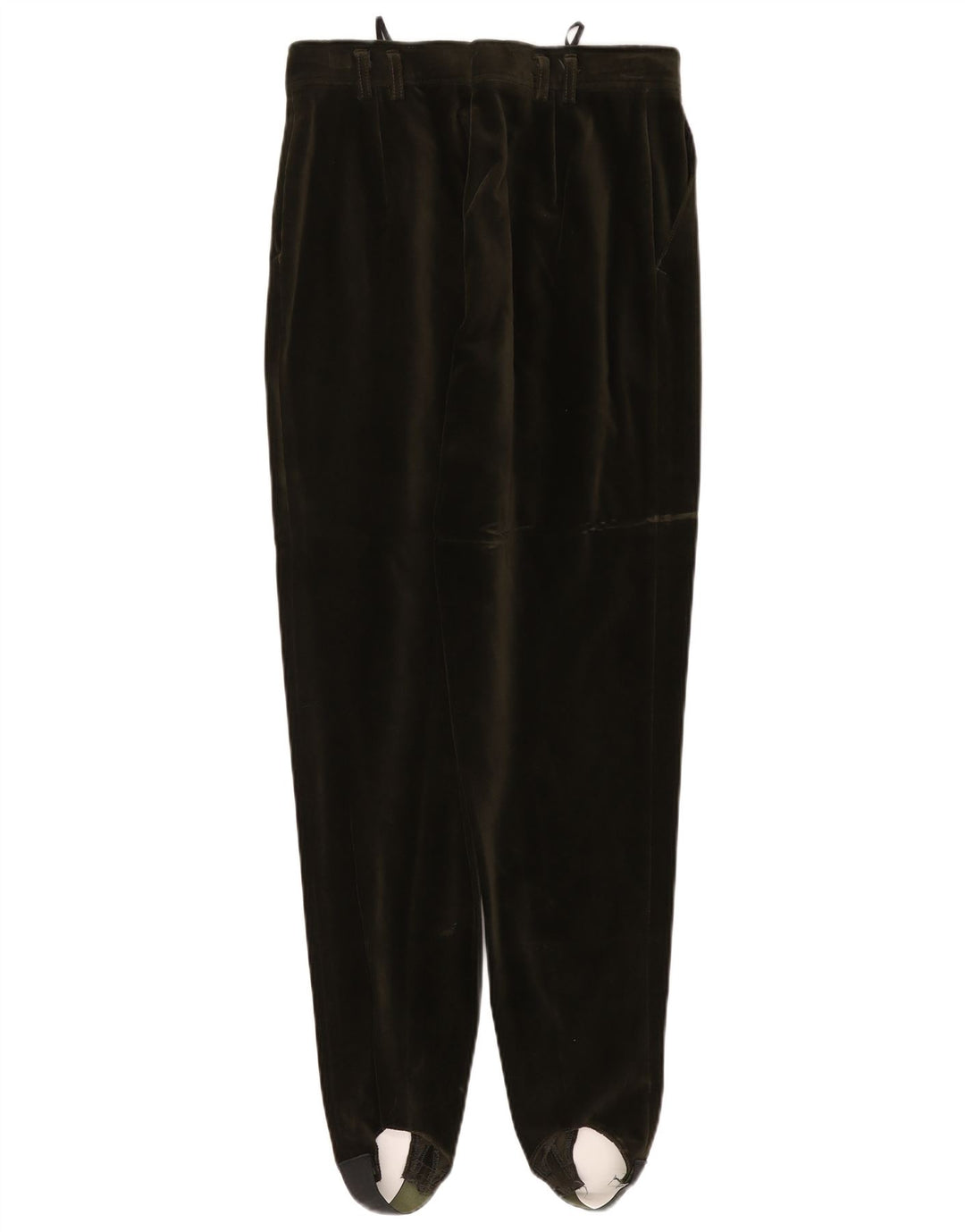 VINTAGE Damen Steigbügel-Samthose EU 40 Medium W27 L29 Grüne Baumwolle