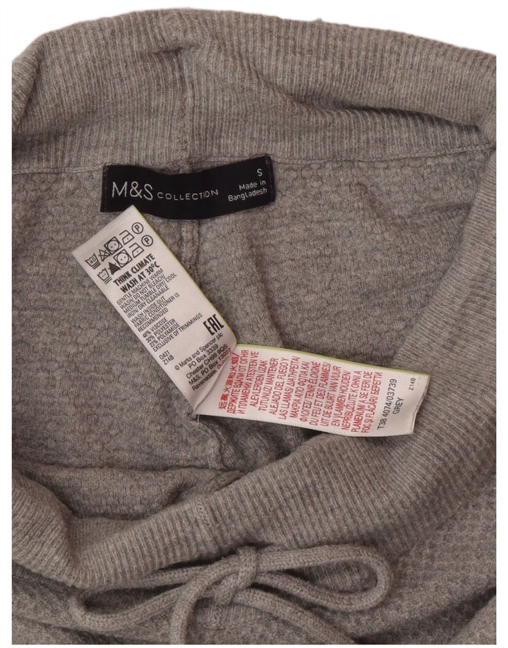 Marks & Spencer Damen Strick-Trainingshose, Jogginghose, Gr. 10, Größe S, Grau