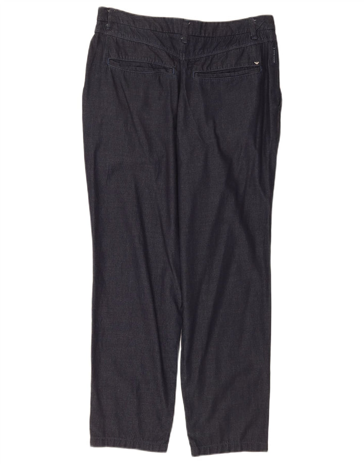 Armani Damen Straight Jeans IT 40 Small W30 L25 Marineblau