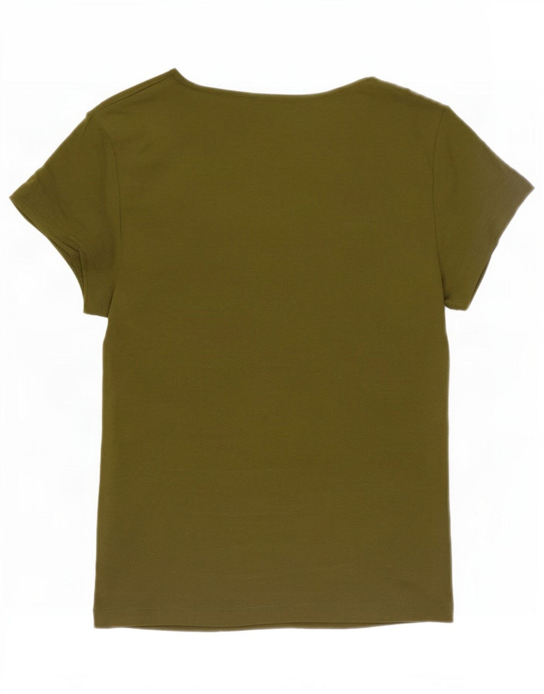 Marks & Spencer Damen T-Shirt Top UK 10 Small Khaki Baumwolle