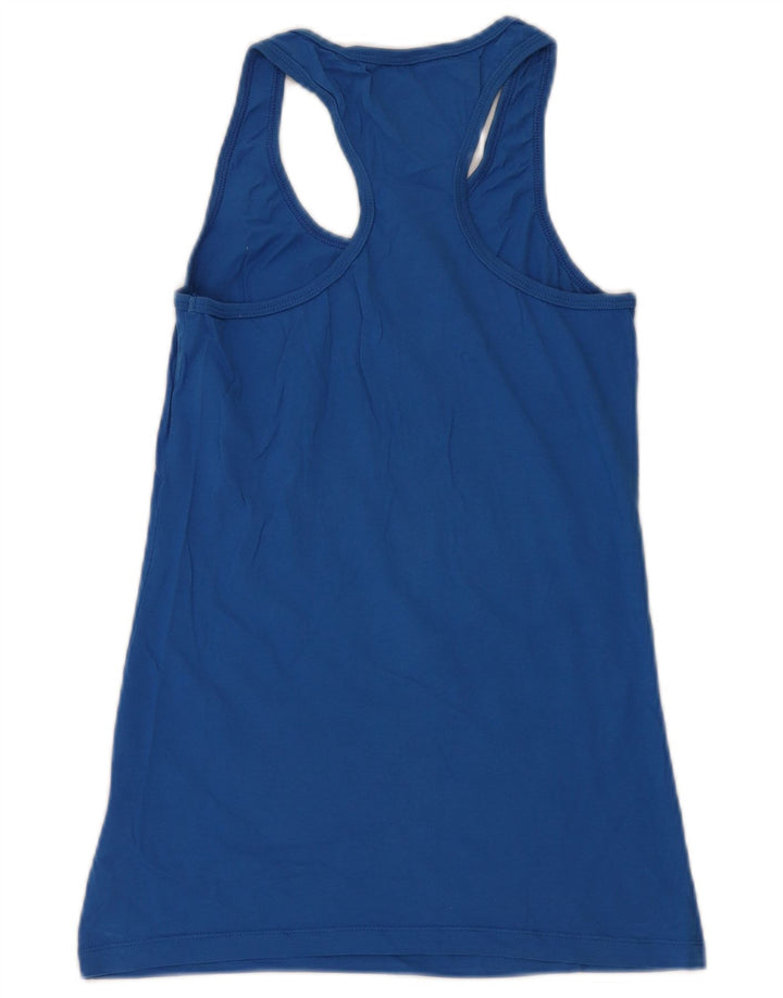 Nike Damen Slim Fit Graphic Vest Top UK 12/14 Mittelblau
