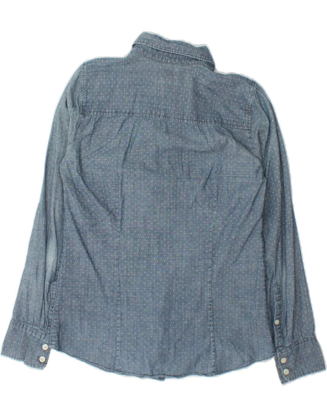 J. CREW Womens Shirt UK 6 XS Blue Spotted Cotton Vintage J. Crew and Second-Hand J. Crew from Messina Hembry 