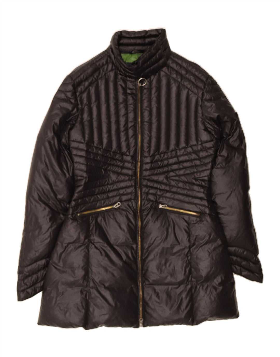 ARMANI JEANS Womens Padded Coat EU 44 XL Black Polyamide Vintage Armani Jeans and Second-Hand Armani Jeans from Messina Hembry 