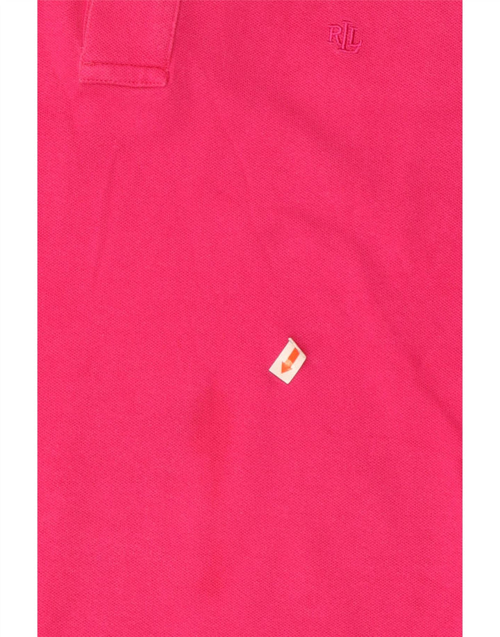 RALPH LAUREN Damen Poloshirt UK 18 XL Rosa Baumwolle