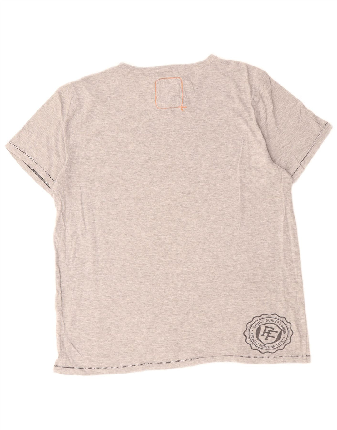 Fat Face Herren-T-Shirt mit Grafik, groß, grau gesprenkelte Baumwolle