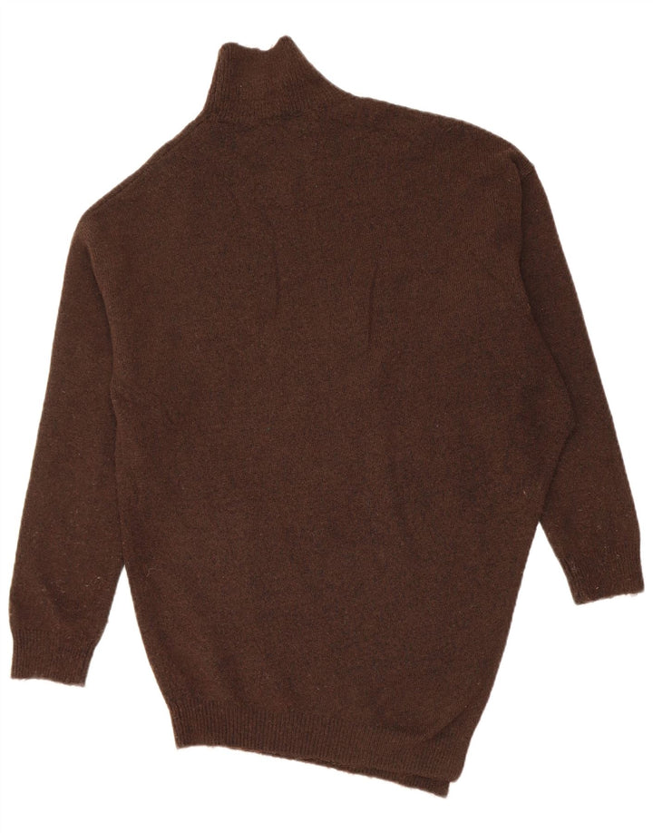 Zara Damen Batwing Rollkragenpullover Pullover UK 10 Small Braun