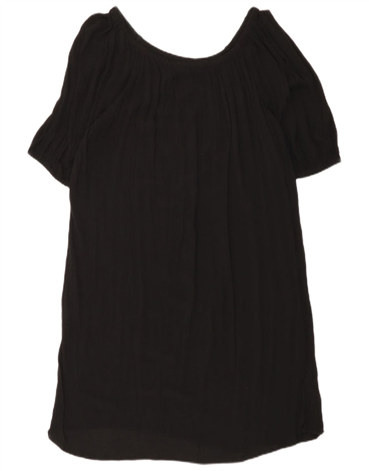 Marks & Spencer Damen Etuikleid UK 14 Large Schwarz Viskose