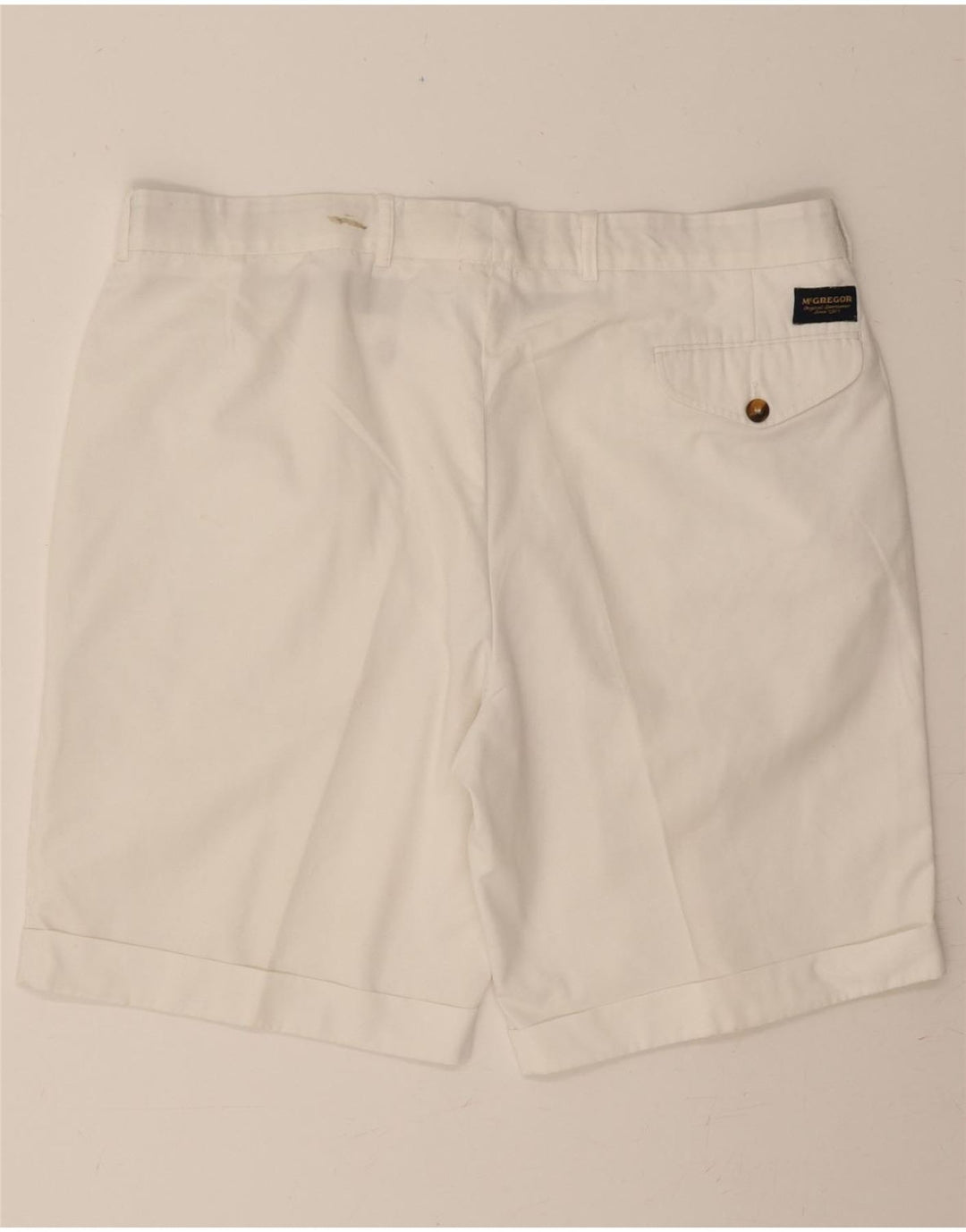 MC GREGOR Mens Chino Shorts W38 XL White Vintage MC Gregor and Second-Hand MC Gregor from Messina Hembry 
