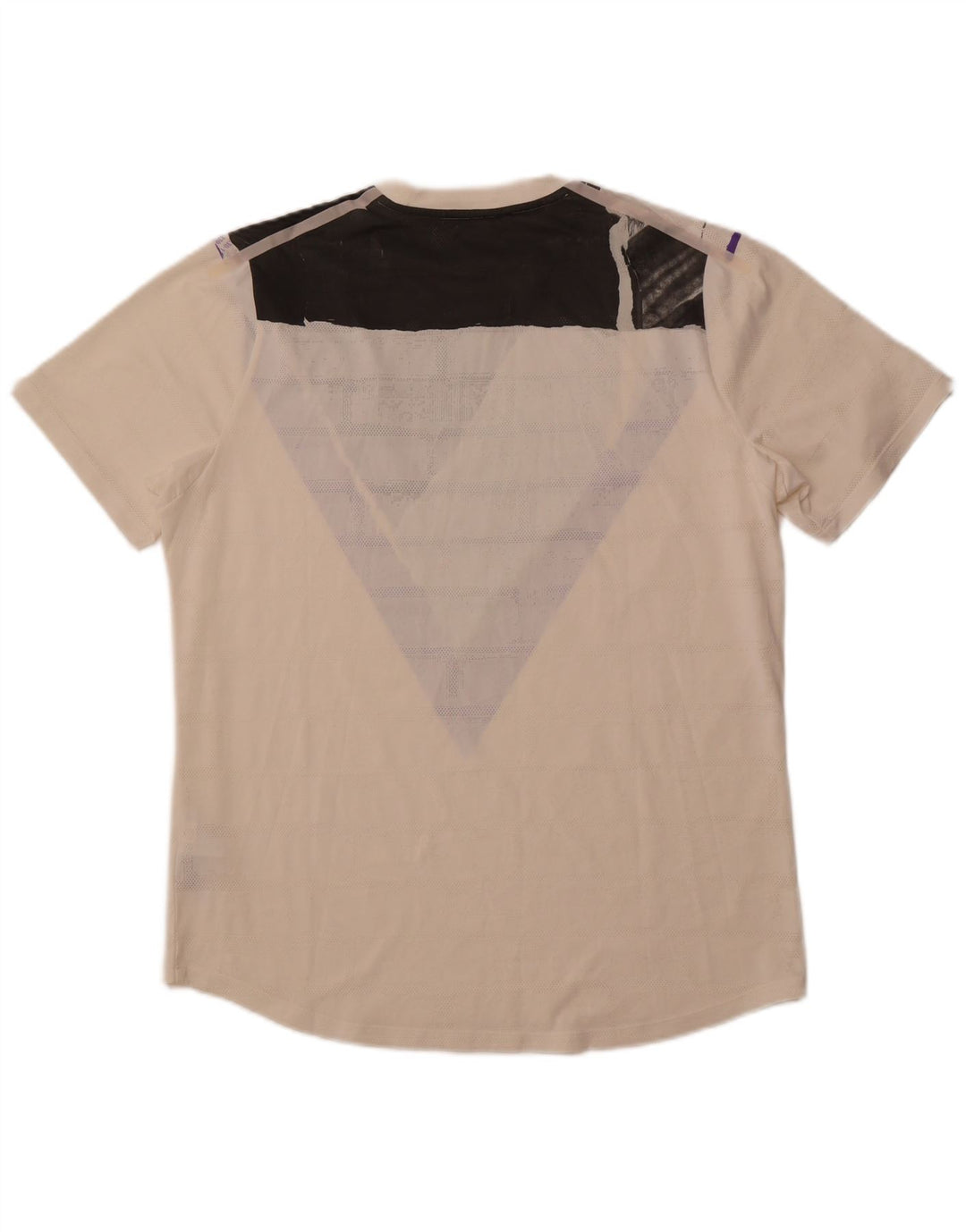 NIKE Herren Dri Fit Grafik-T-Shirt-Oberteil, großes weißes Farbblock-Polyester