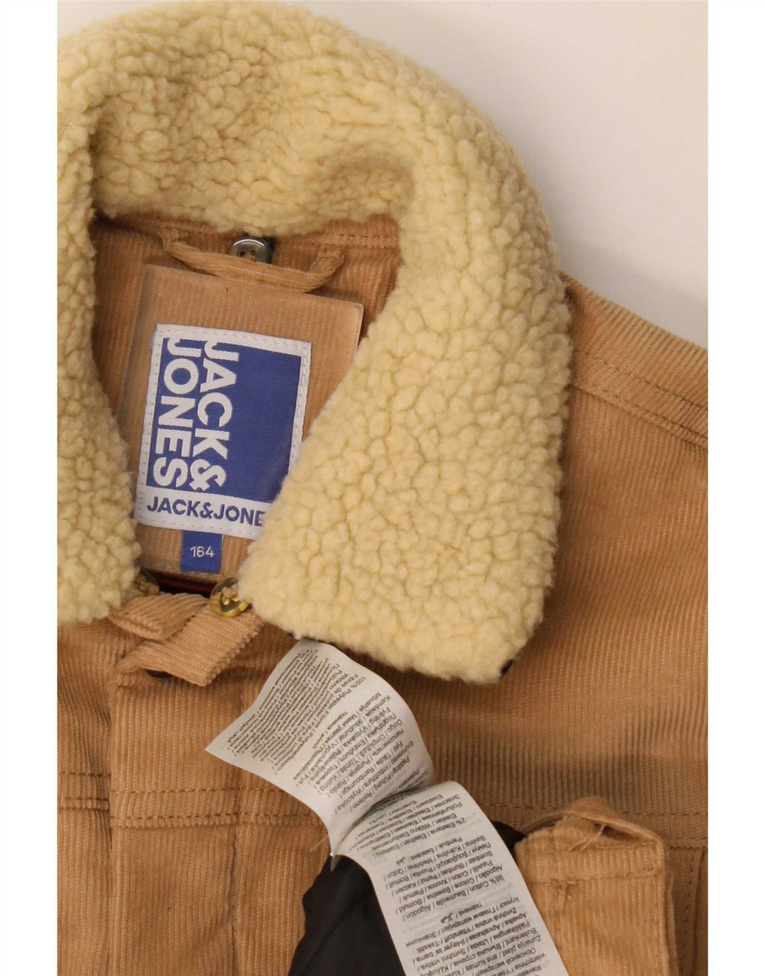 Jack & Jones Cordjacke für Jungen, 13–14 Jahre, beige Baumwolle