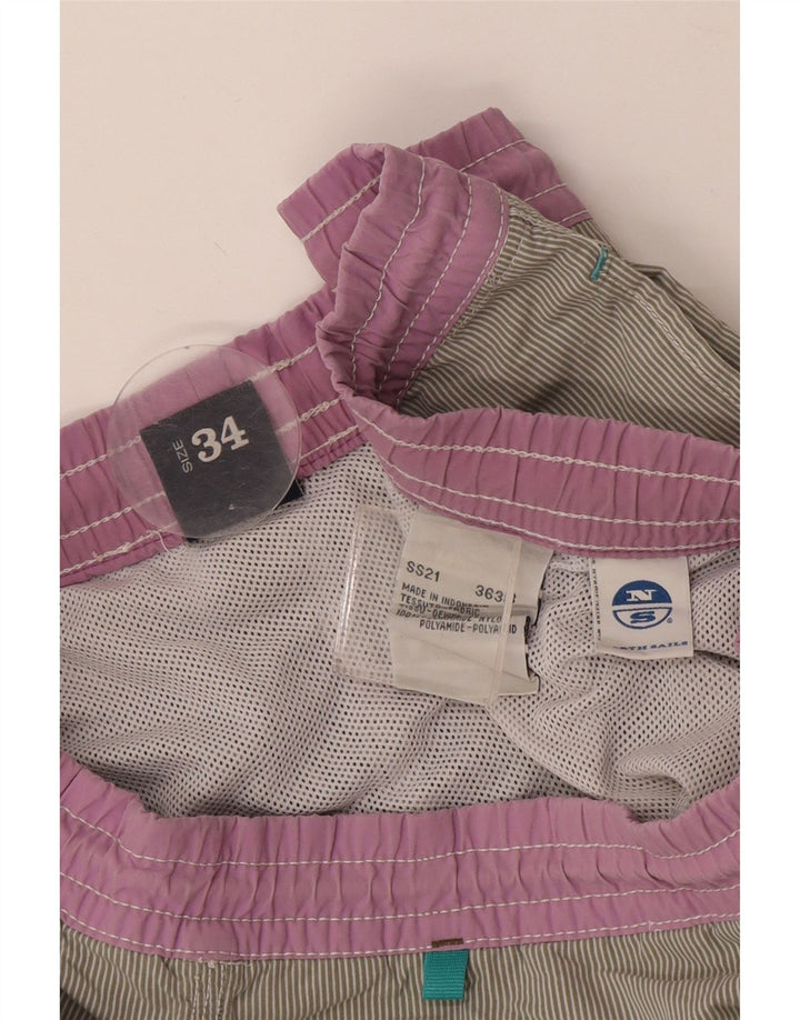 North Sails Herren-Badeshorts, groß, Grau, Colourblock-Polyamid