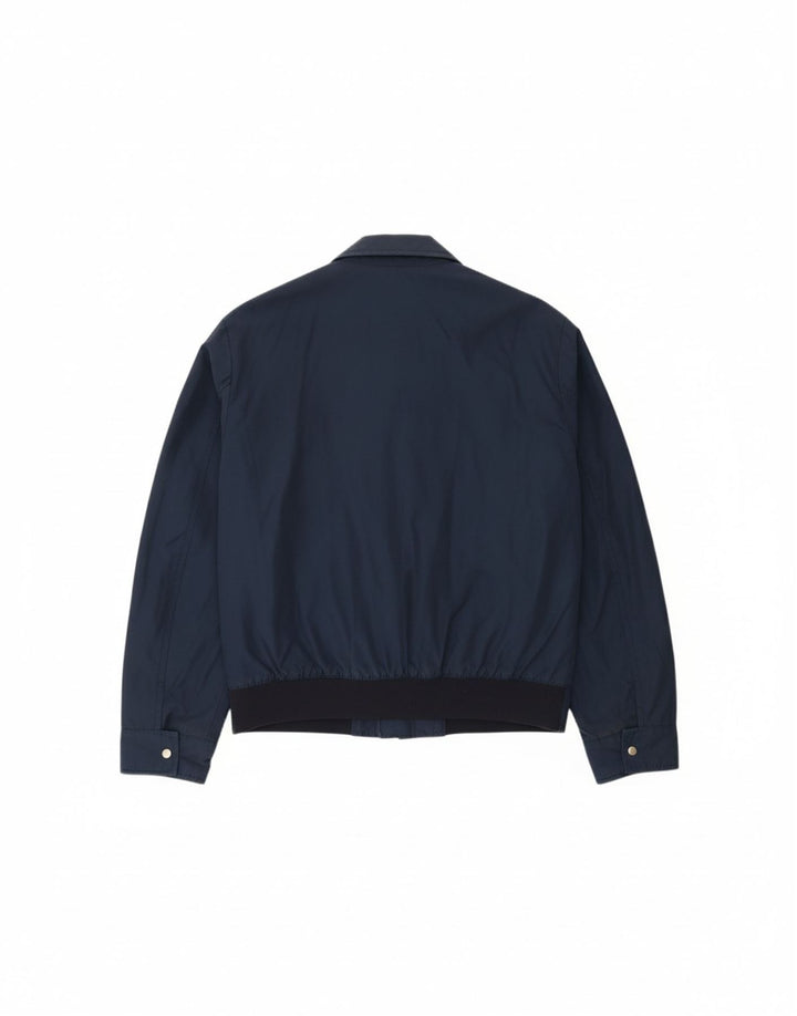 FRED PERRY Herren Bomberjacke UK 40 Große marineblaue Baumwolle