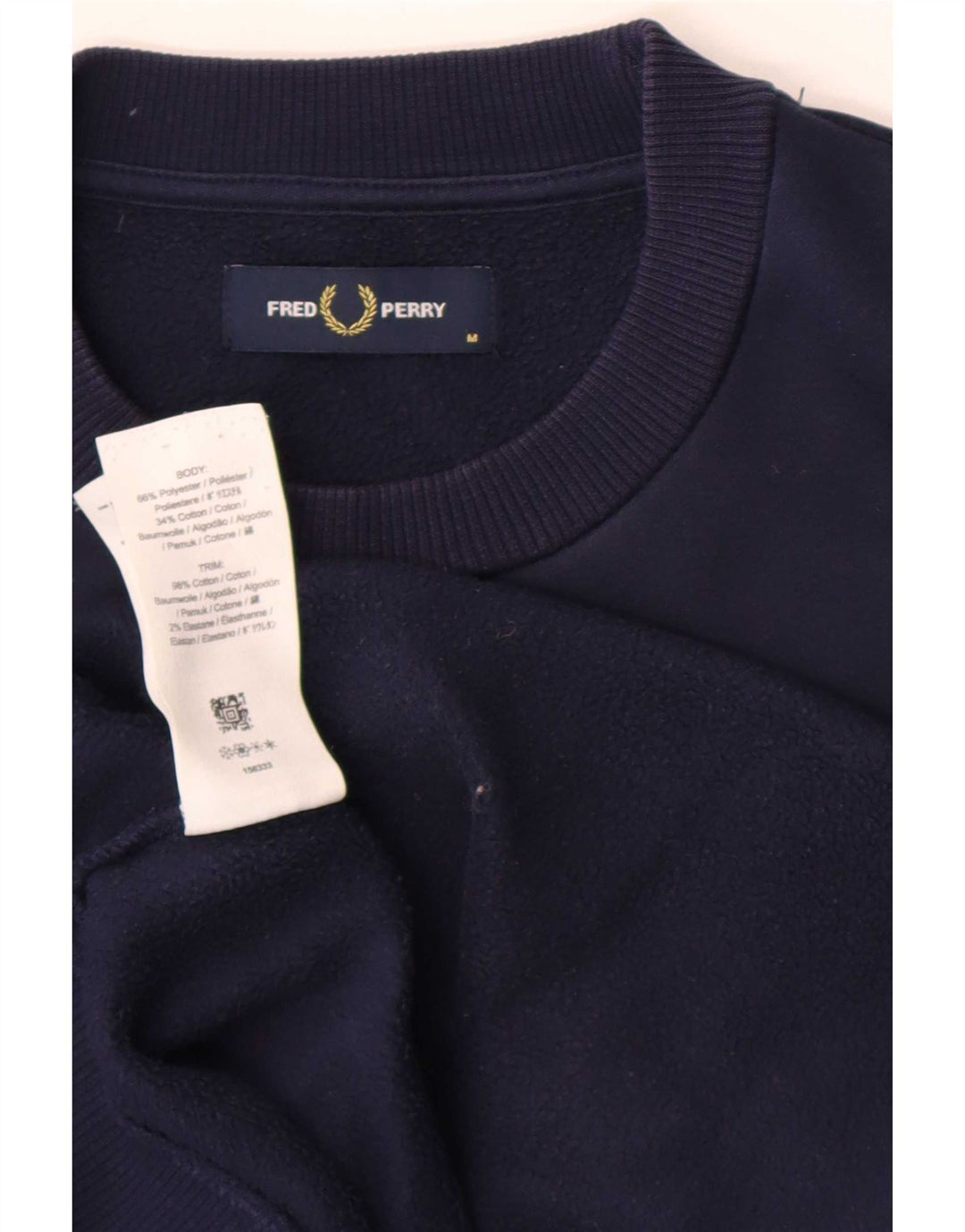 Fred Perry Herren-Sweatshirt mit Grafik, mittelgroß, marineblau, Polyester