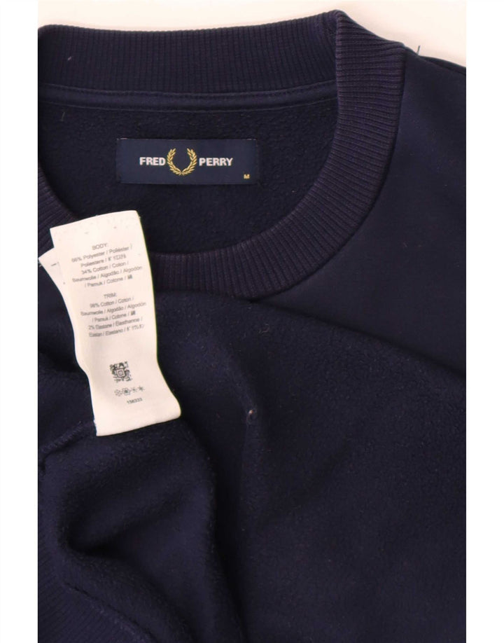 Fred Perry Herren-Sweatshirt mit Grafik, mittelgroß, marineblau, Polyester