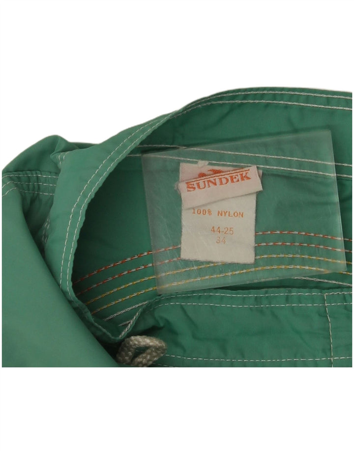 Sundek Herren-Badeshorts, groß, grünes Nylon