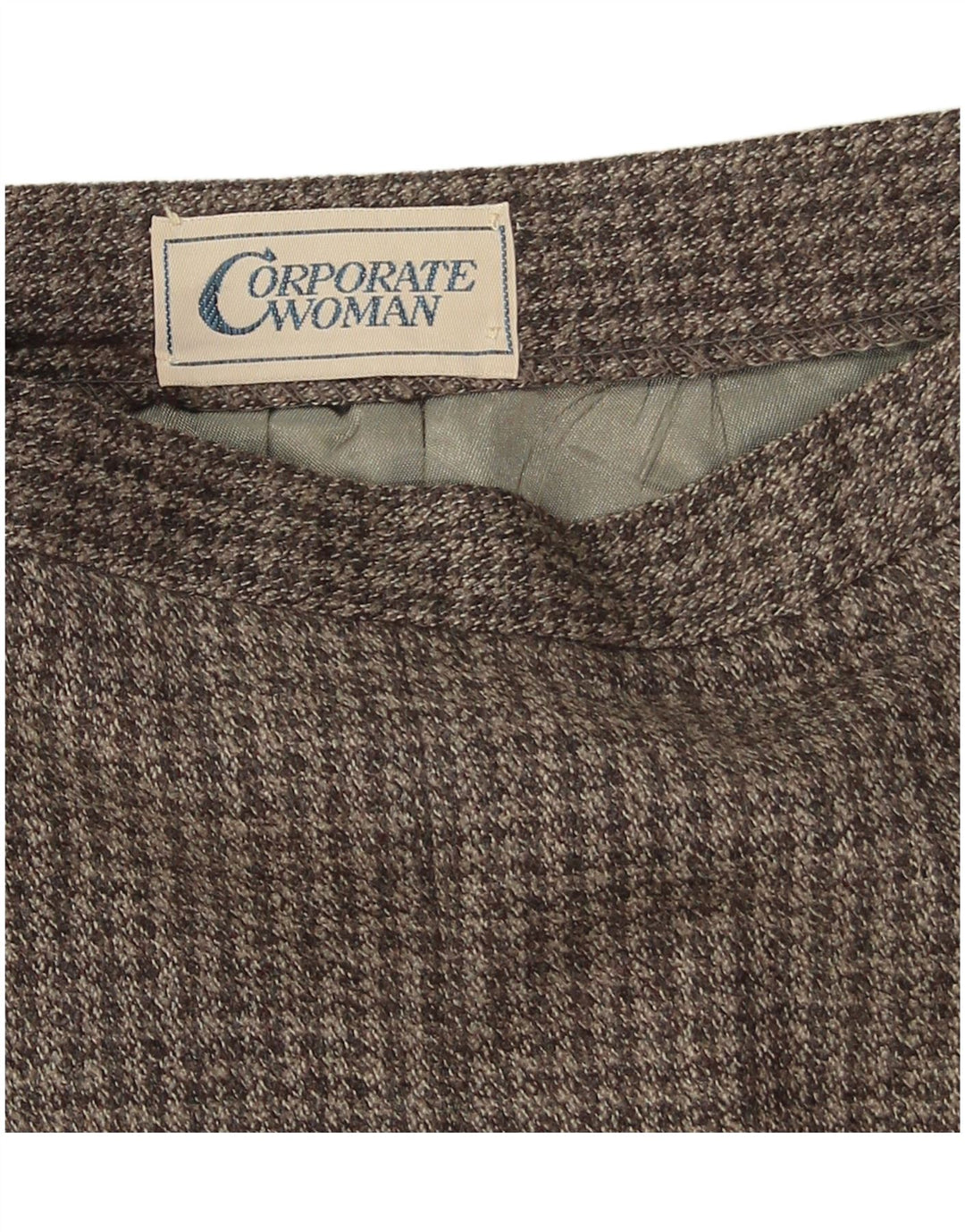 Vintage Damen A-Linie Rock W22 2XS Grau Hahnentritt