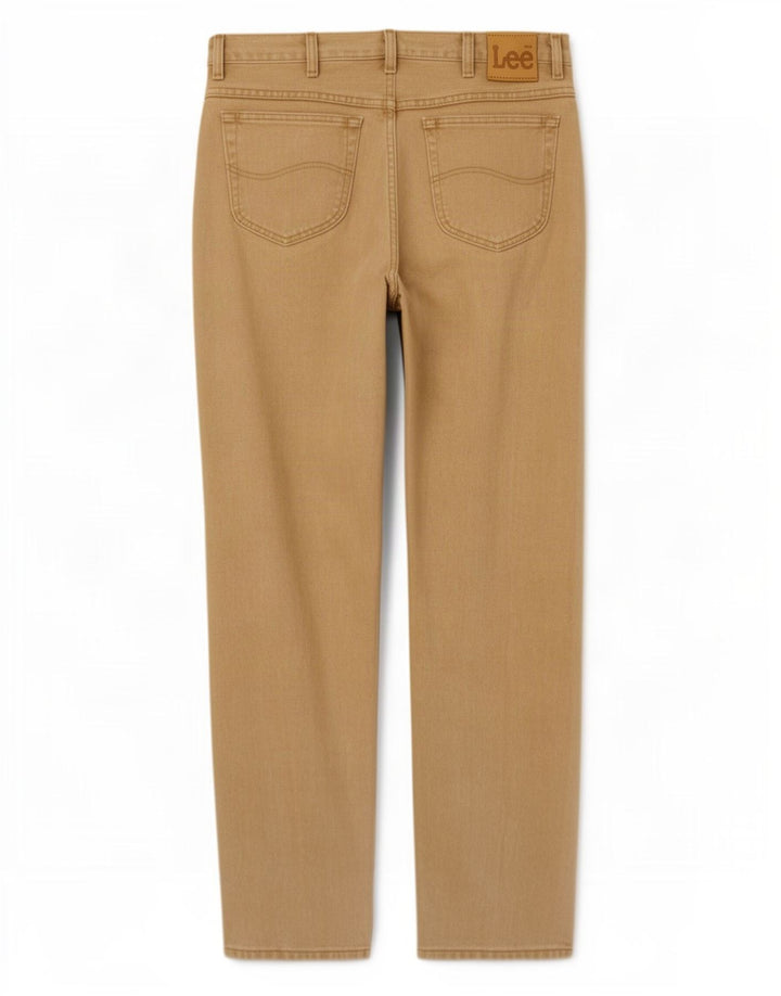 Lee Herren Straight Jeans W38 L34 Beige Baumwolle