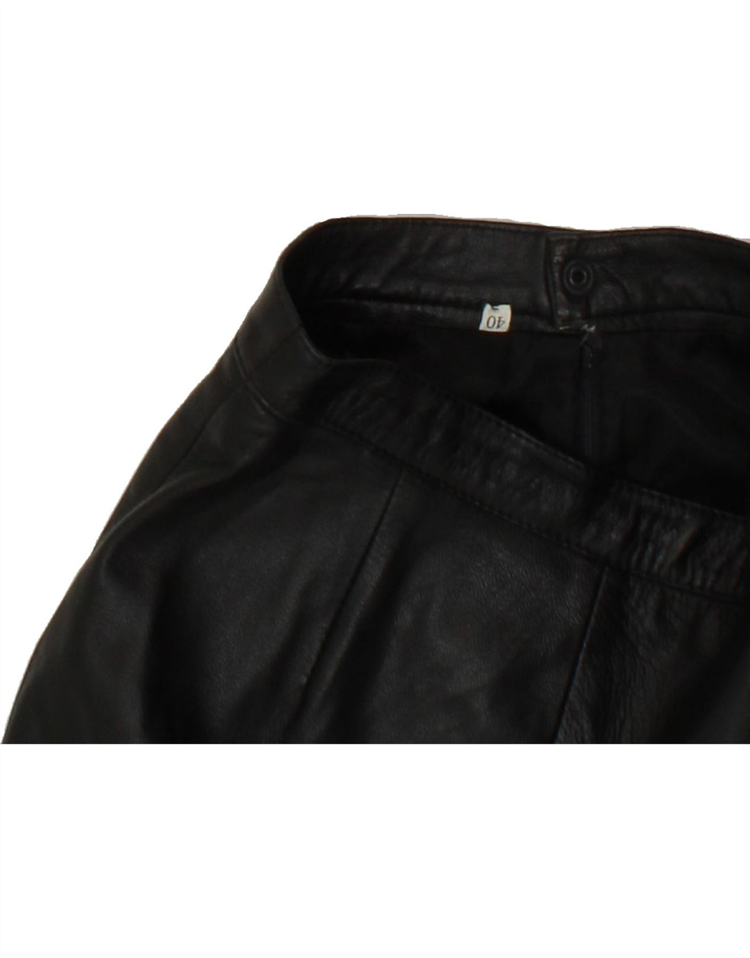 VINTAGE Womens Leather Skirt IT 40 Small W26 Black Vintage Vintage and Second-Hand Vintage from Messina Hembry 