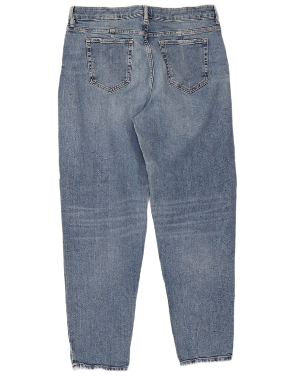 Marks & Spencer Damen Mom Tapered Jeans UK 16 Large W32 L28 Blaue Baumwolle