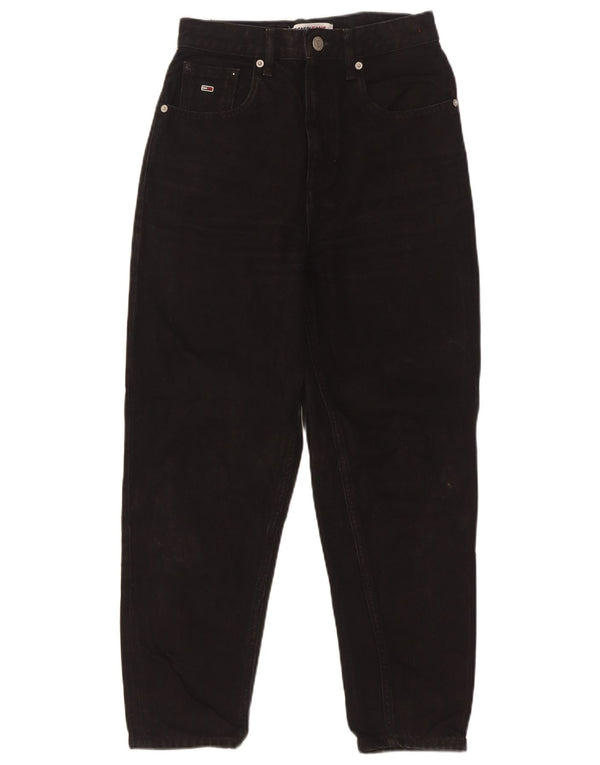 Tommy Hilfiger Damen Crop Tapered Jeans W25 L25 Schwarz