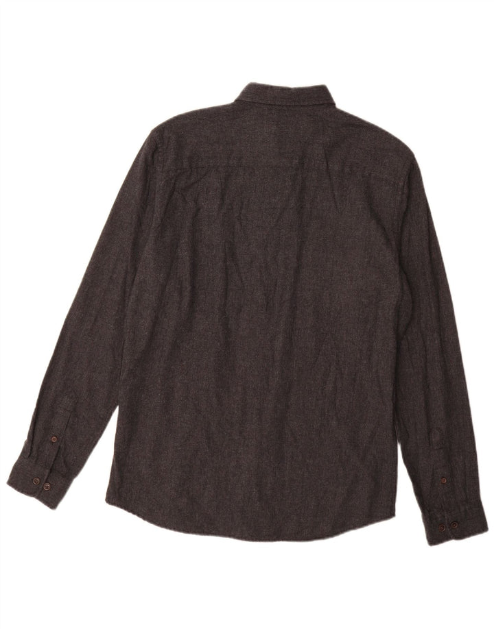 JACK & JONES Herren-Flanellhemd aus mittelgrauer Baumwolle