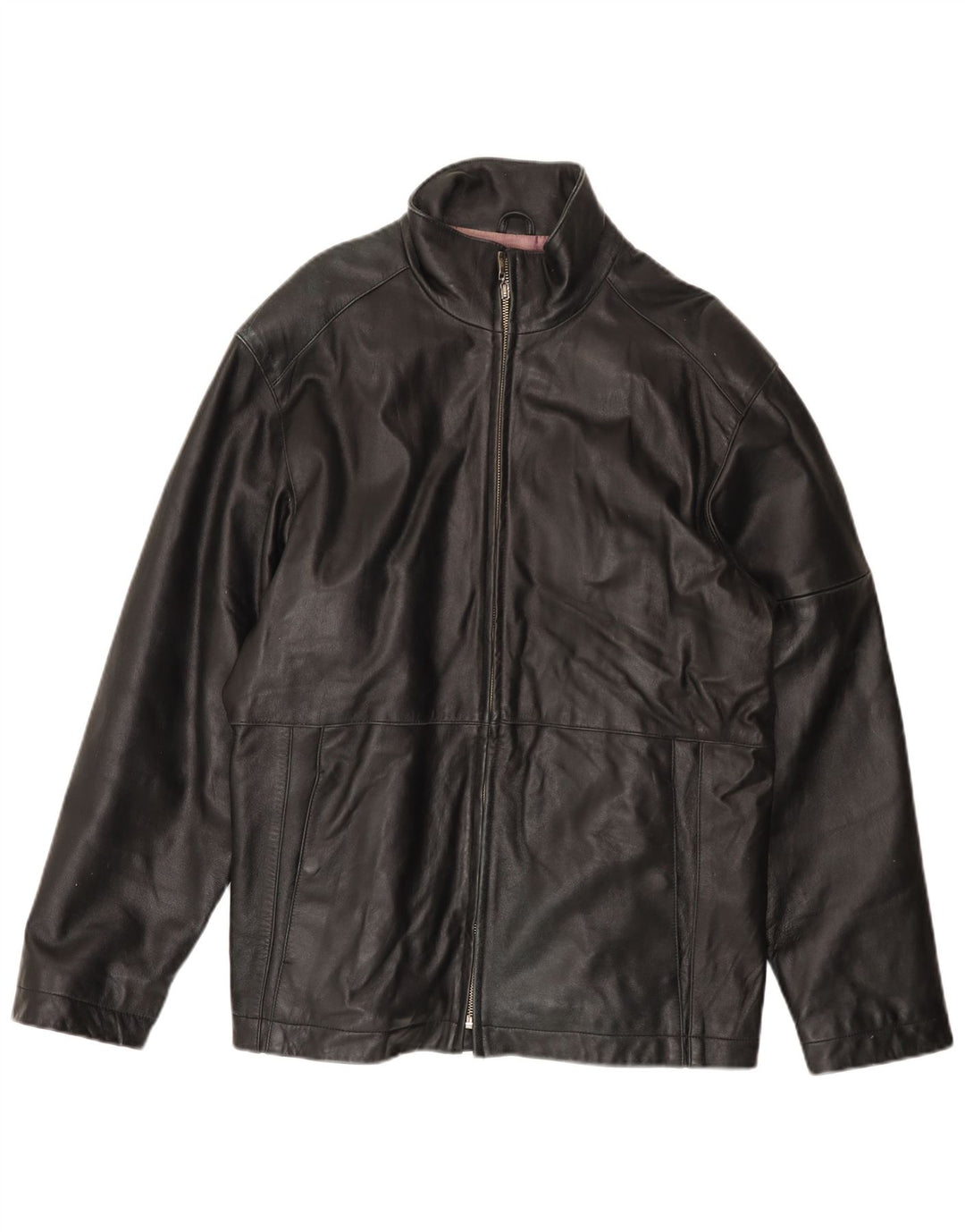 HELIUM Herren Lederjacke UK 42 XL Schwarzes Leder