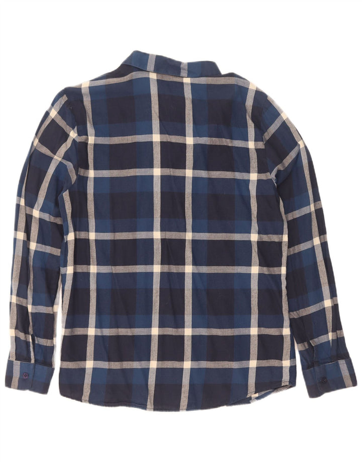 Volcom Herren-Flanellhemd, mittelblau, kariert, Baumwolle
