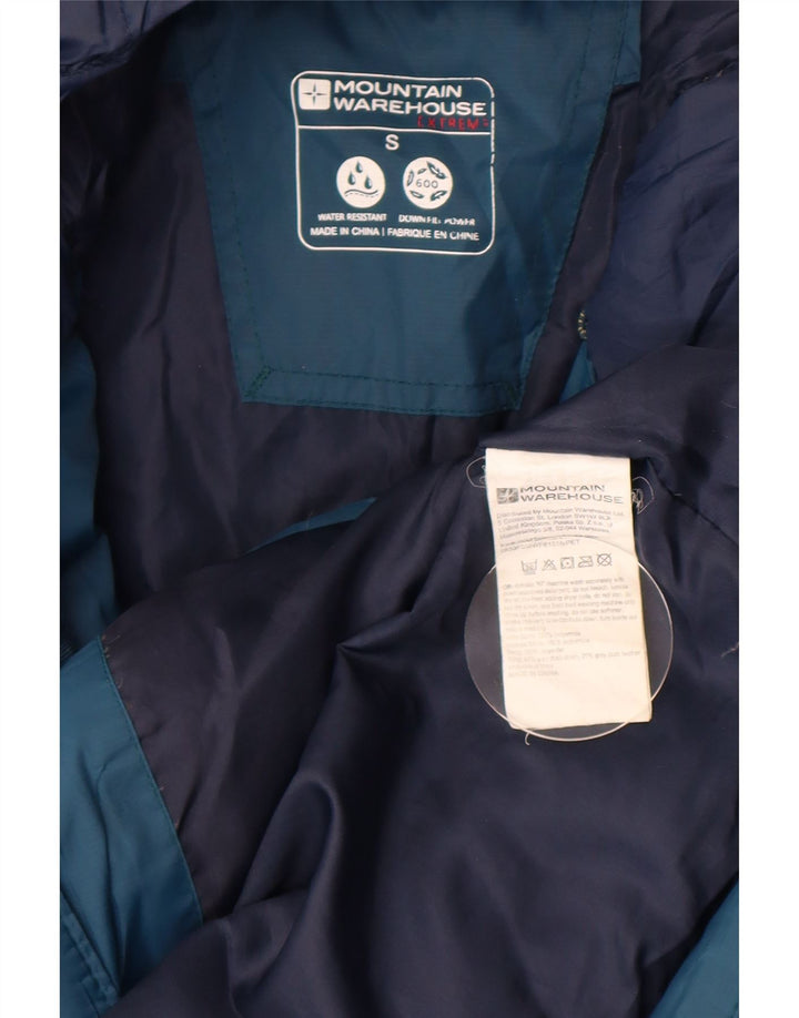 Mountain Warehouse Wattierte Herrenjacke mit Kapuze, UK 36, Klein, Blau, Farbblock