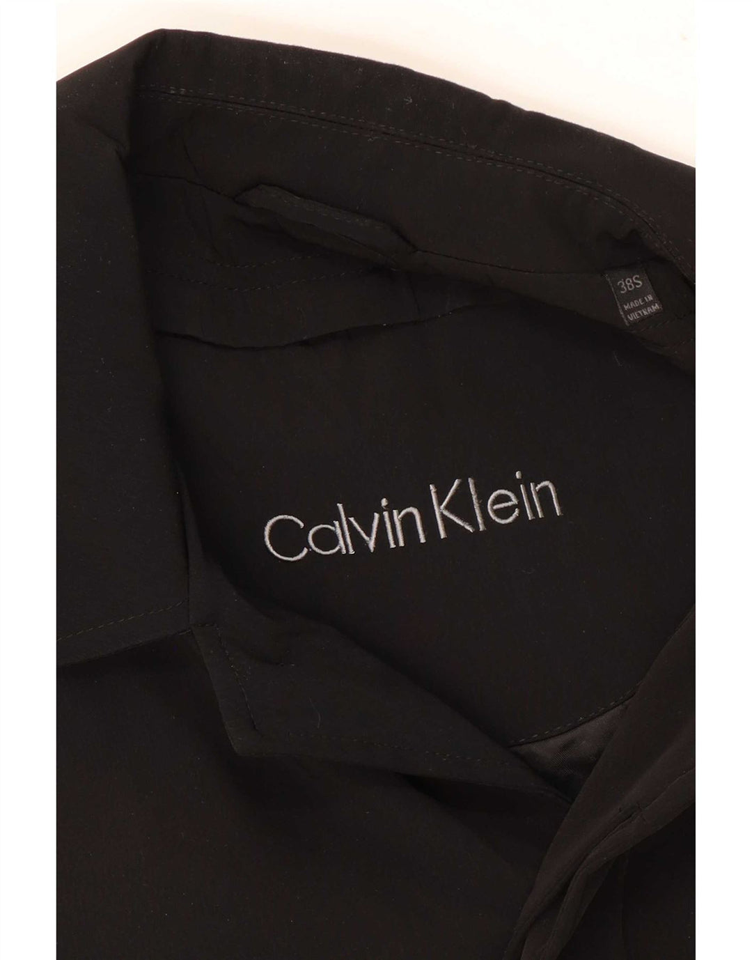 Calvin Klein Herrenmantel UK 38 Mittelschwarzes Polyester